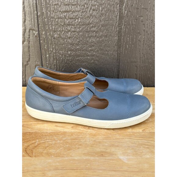 Hotter Lily Leather Mary Jane Blue Shoes Sneakers Comfort Size 8.5" England - Picture 5 of 12